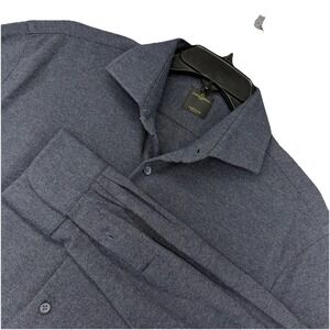 Doppelganger Roma Luxury‎ Shirt Mens Large Dark Blue Button Up Long Sleeve
